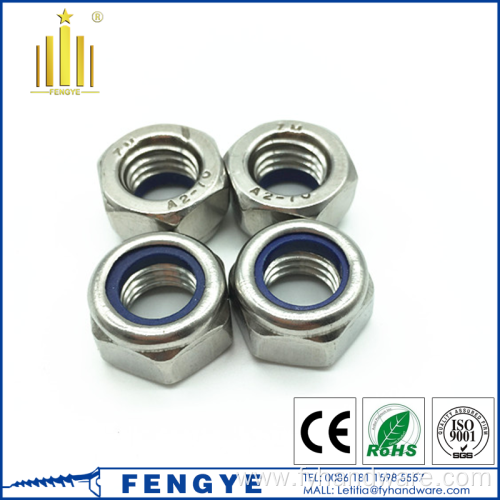 DIN985 DIN982 stainless steel hex nylock nut